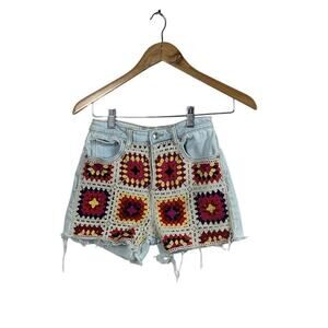 SO Denim Crochet Shorts Light Blue size 26(3)